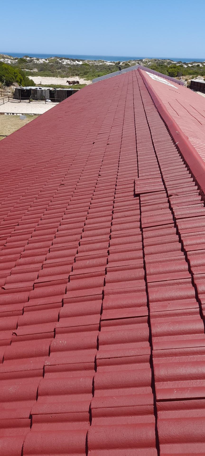 Faded tile roof