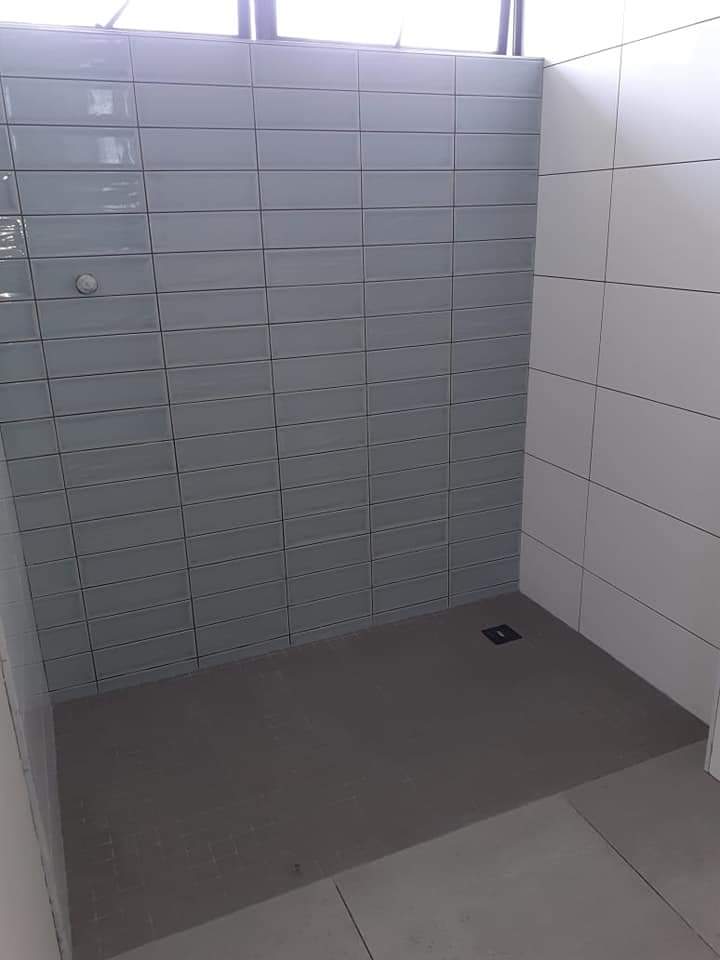 Subway tile shower