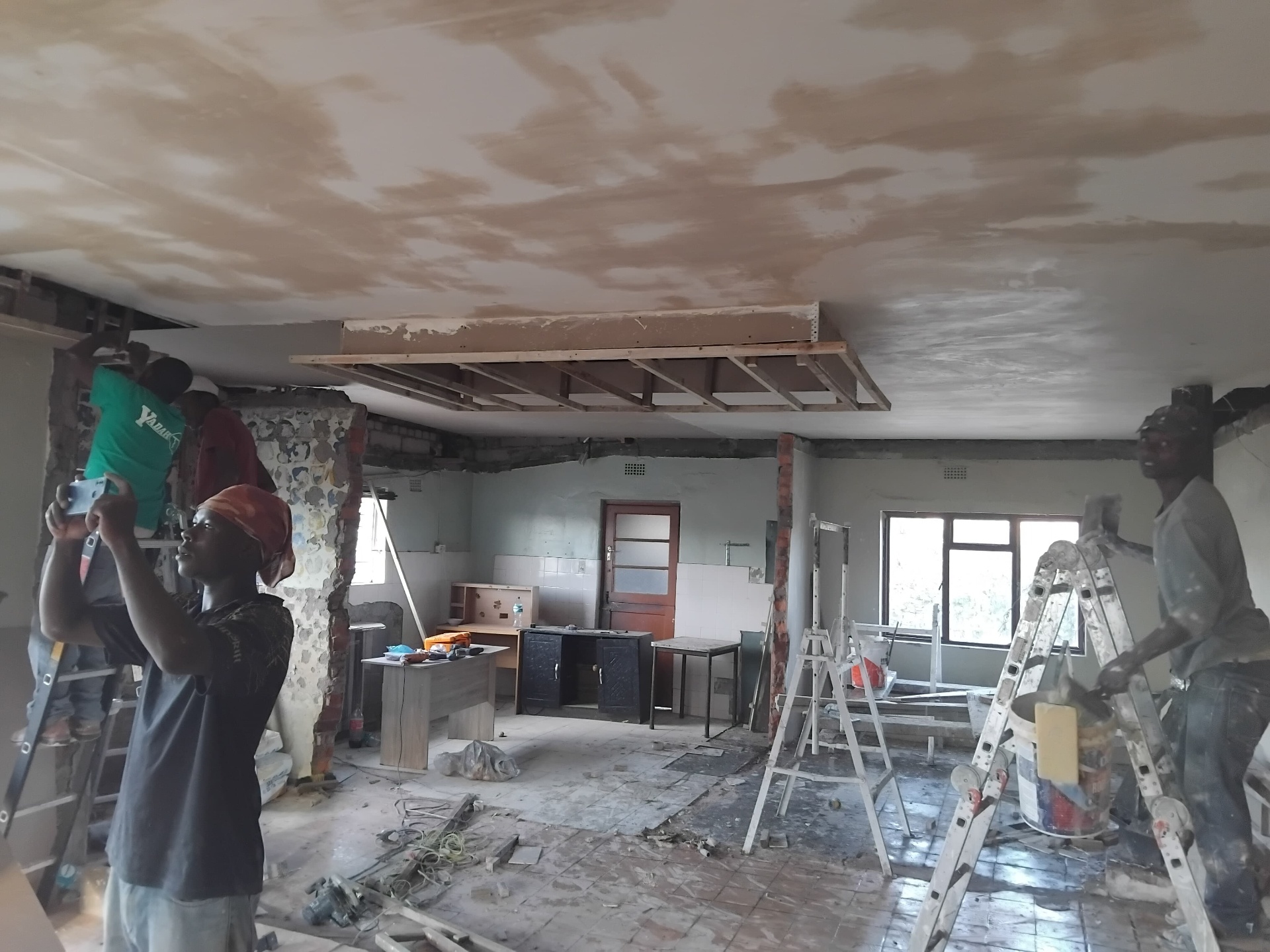 Ceiling skim finished