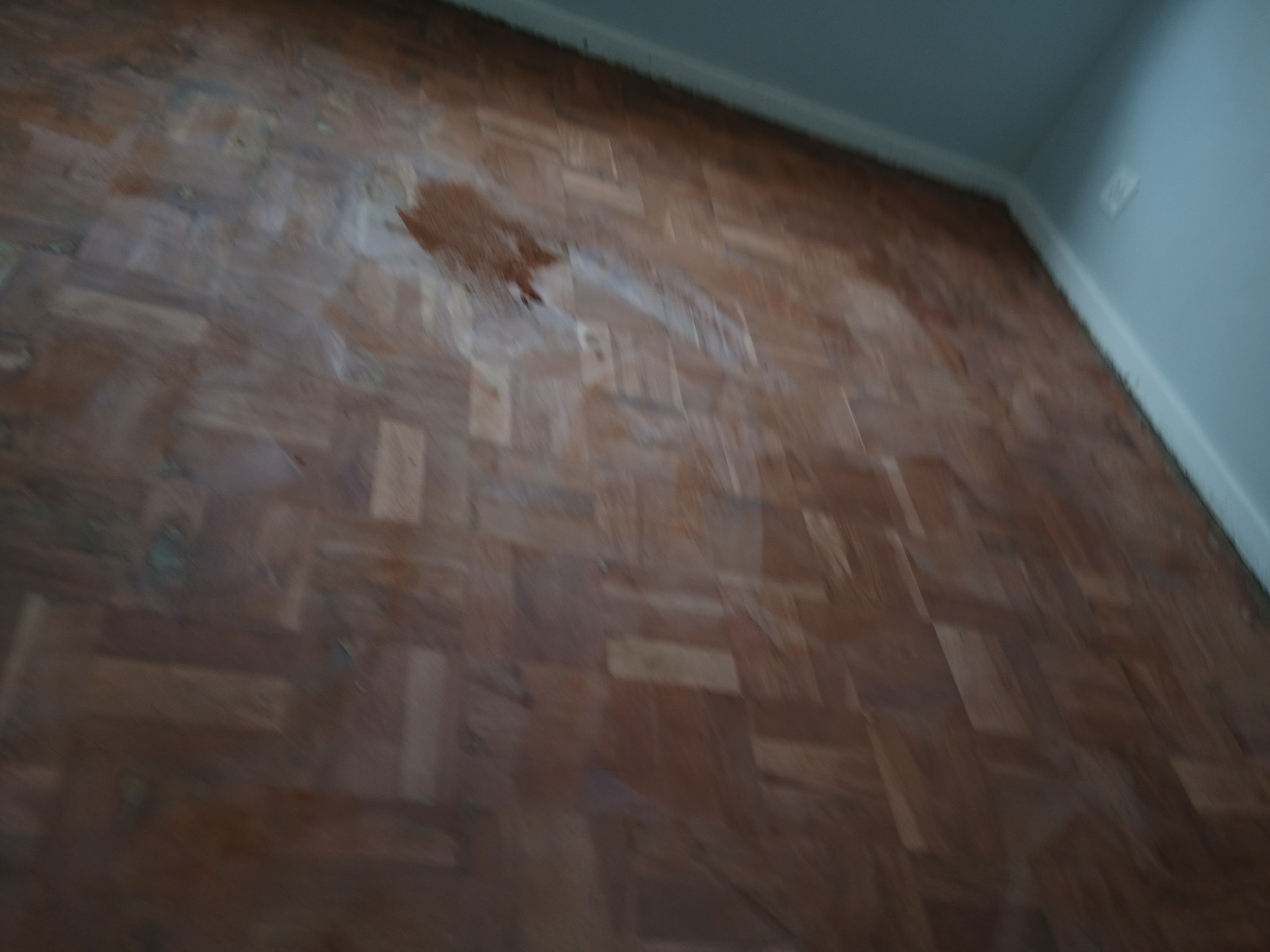 Parquet sanding prep